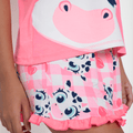 Pijama Manga Curta Viscolycra Feminino Vaca Romântica