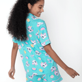 Pijama Manga Curta Viscolycra Feminino Unicórnio Aloha