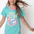 Pijama Manga Curta Algodão Menina Teen Pet Sereia