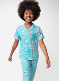 Pijama Manga Curta Viscolycra Menina Teen Estampado Unicórnio Aloha