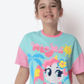 Pijama Manga Curta Viscolycra Estampado Menina Teen Unicórnio Aloha