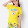 Pijama Manga Curta Viscolycra Menina Teen Minions