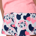 Pijama Manga Curta Algodão Feminino Vaca Romântica