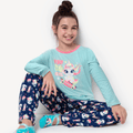 Pijama Manga Longa Algodão Menina Teen Unicórnio Skate