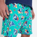 Pijama Manga Curta Algodão Masculino Tubarão Aloha