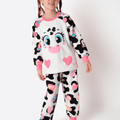 Pijama Manga Longa Soft Menina Vaca Patches