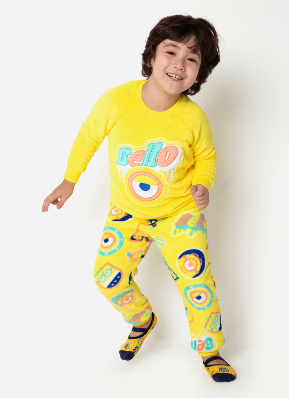 Pijama Manga Longa Soft Unissex Kids Minions