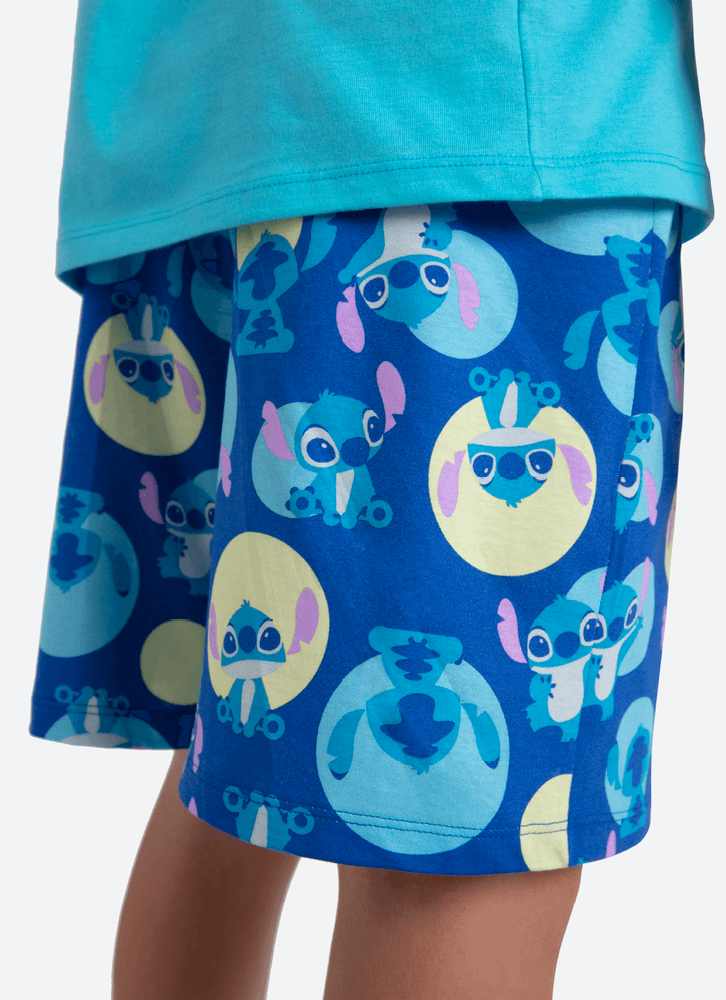 Pijama Manga Curta Algodão Menino Teen Stitch