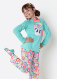 Pijama Manga Longa Menina Unicórnio Cherry