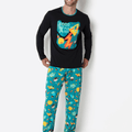 Pijama Manga Longa Algodão Masculino Space Food