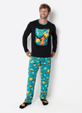 Pijama Manga Longa Algodão Masculino Space Food