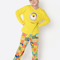 Pijama Manga Longa Algodão Menina Minions