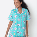 Pijama Manga Curta Viscolycra Feminino Unicórnio Aloha