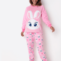 Pijama Manga Longa Soft Feminino Coelha Romântica