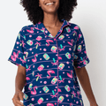 Pijama Manga Curta Viscose Feminino Panda Miami