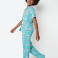 Pijama Manga Curta Viscolycra Menina Teen Estampado Unicórnio Aloha