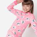 Pijama Manga Longa Ultra Visco Menina Teen Gata Romântica