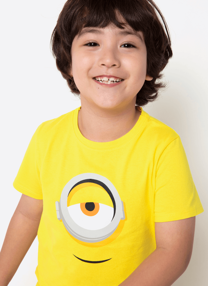 Pijama Manga Curta Algodão Menino Minions