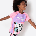 Pijama Manga Curta Viscolycra Menina Vaca Patches