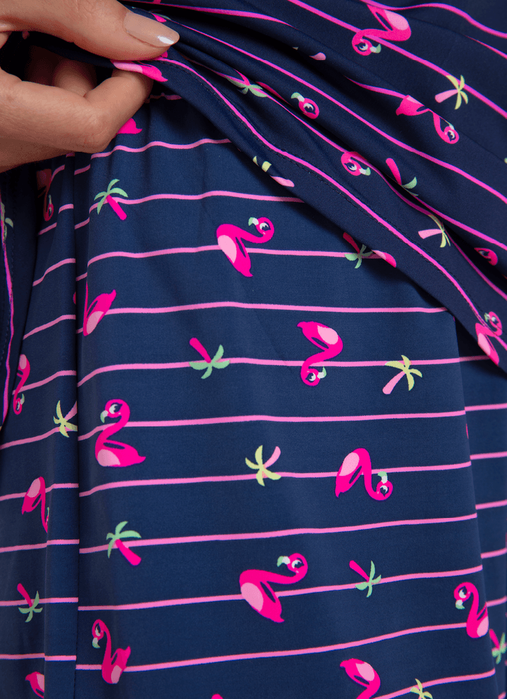 Pijama Regata Microfibra Feminino Flamingo