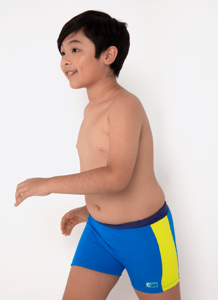 Sunga Boxer Menino Teen Azul Color Block