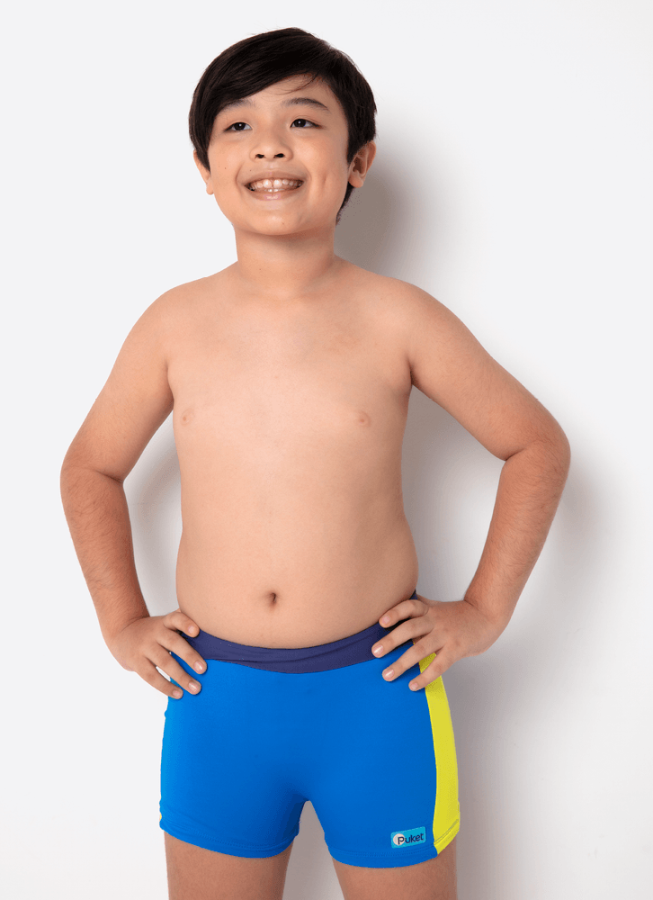 Sunga Boxer Menino Teen Azul Color Block