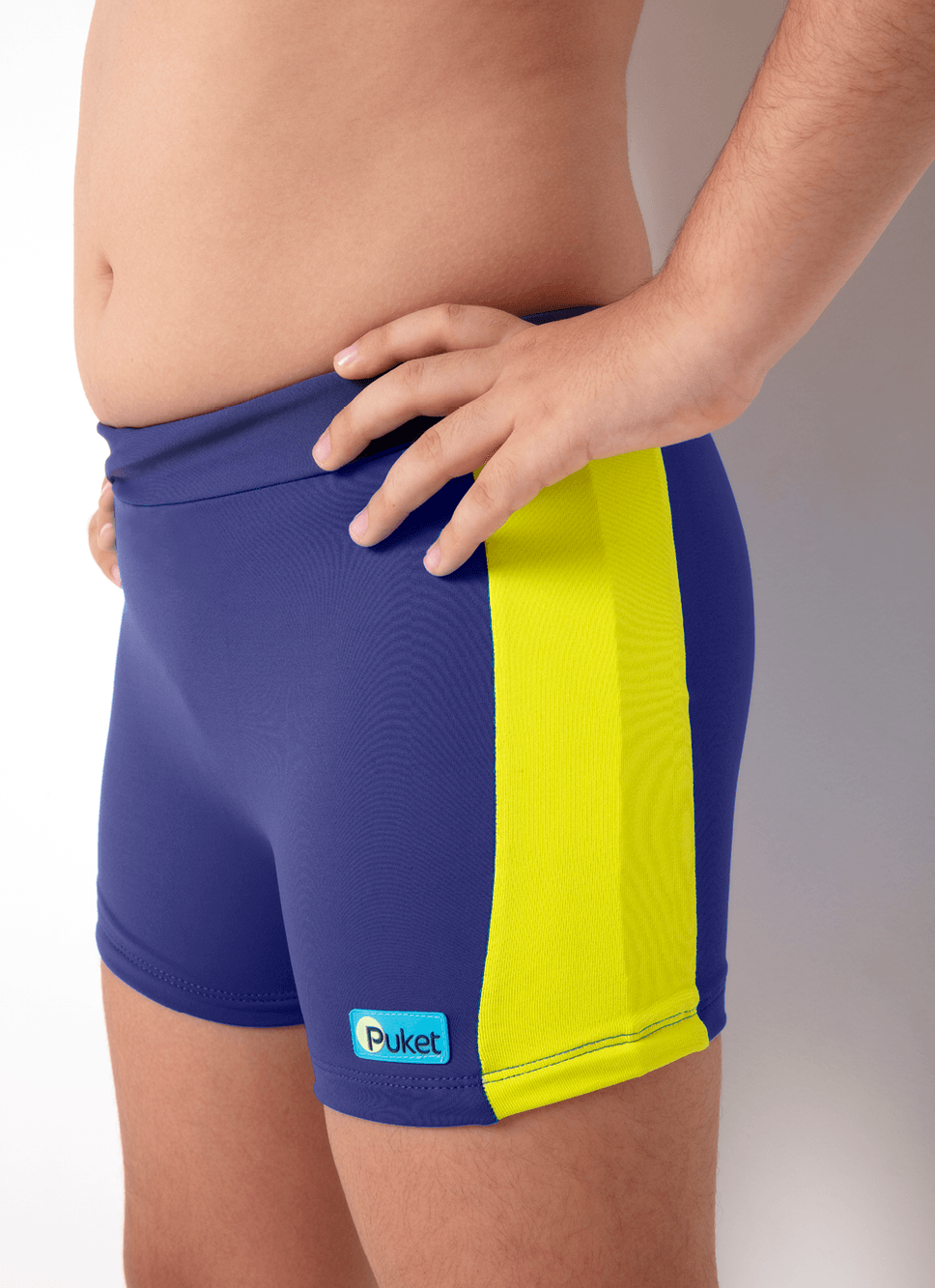 Sunga Boxer Menino Teen Azul Marinho Color Block